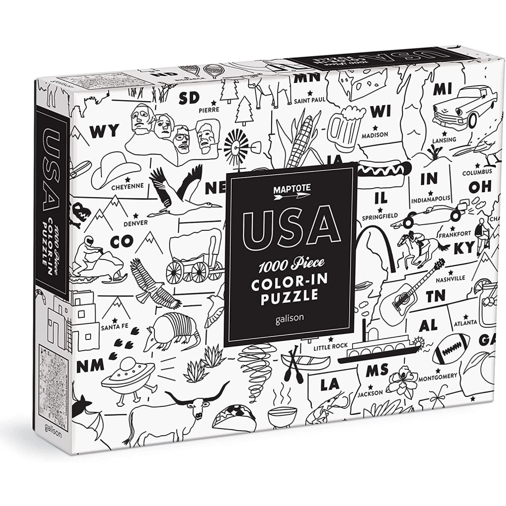 USA colour-in Pussel 1000 bitar 